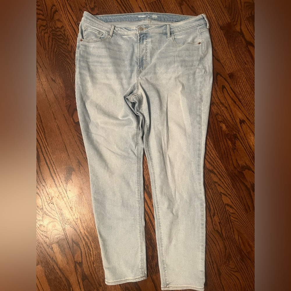 Old Navy Light Blue Women's Jeans Super Skinny Rockstar size 18